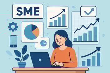 Un dirigeant de TPE ou de PME travaille à la croissance numérique de son entreprise