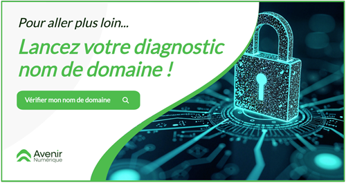 Cette image représente l'offre de diagnostic de votre nom de domaine par Avenir Numérique